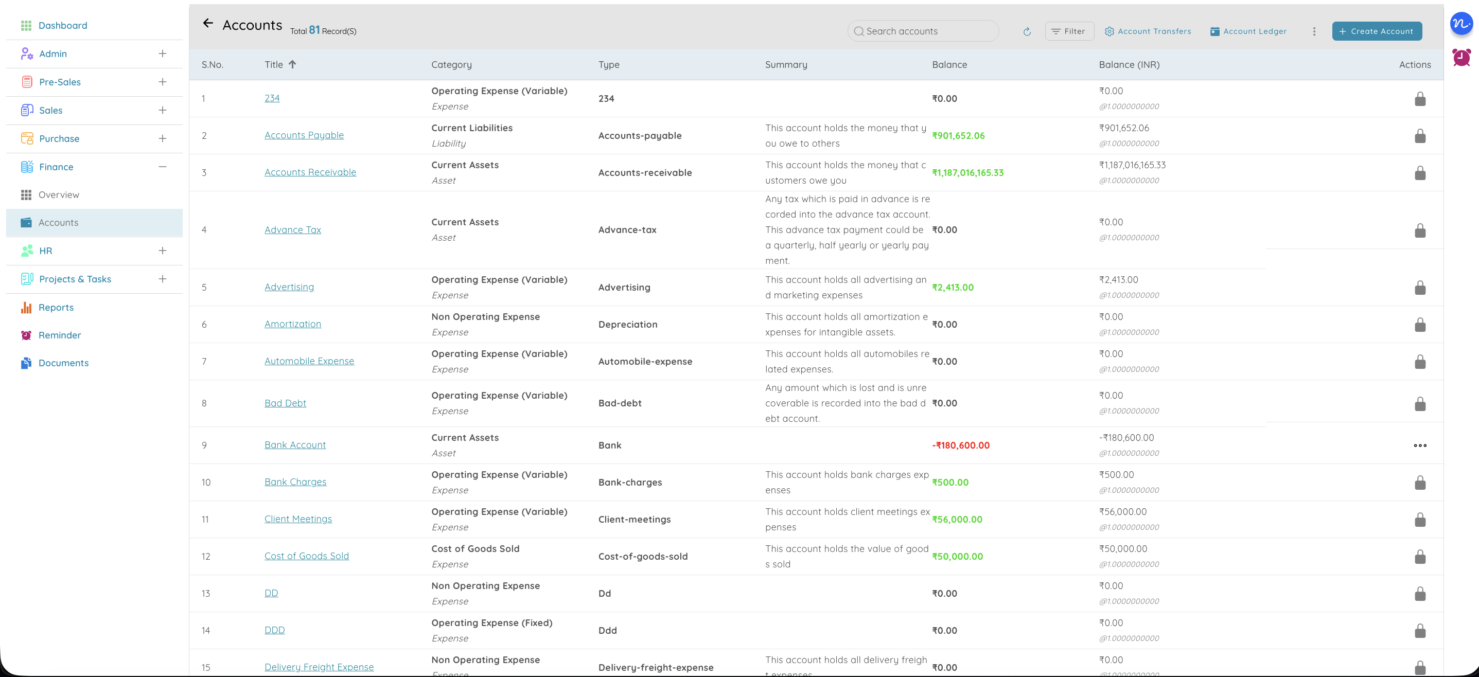Account Details & History