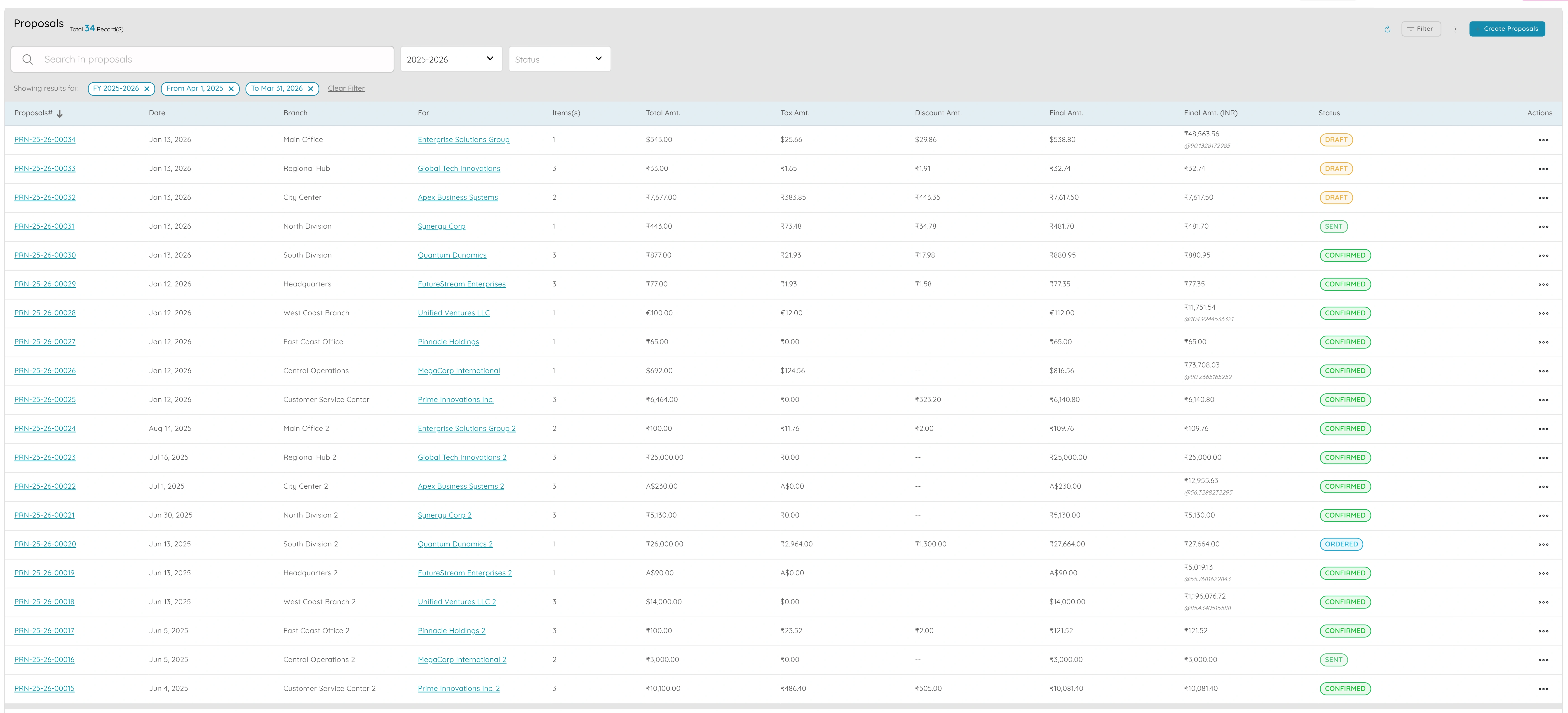 Contracts & Proposals