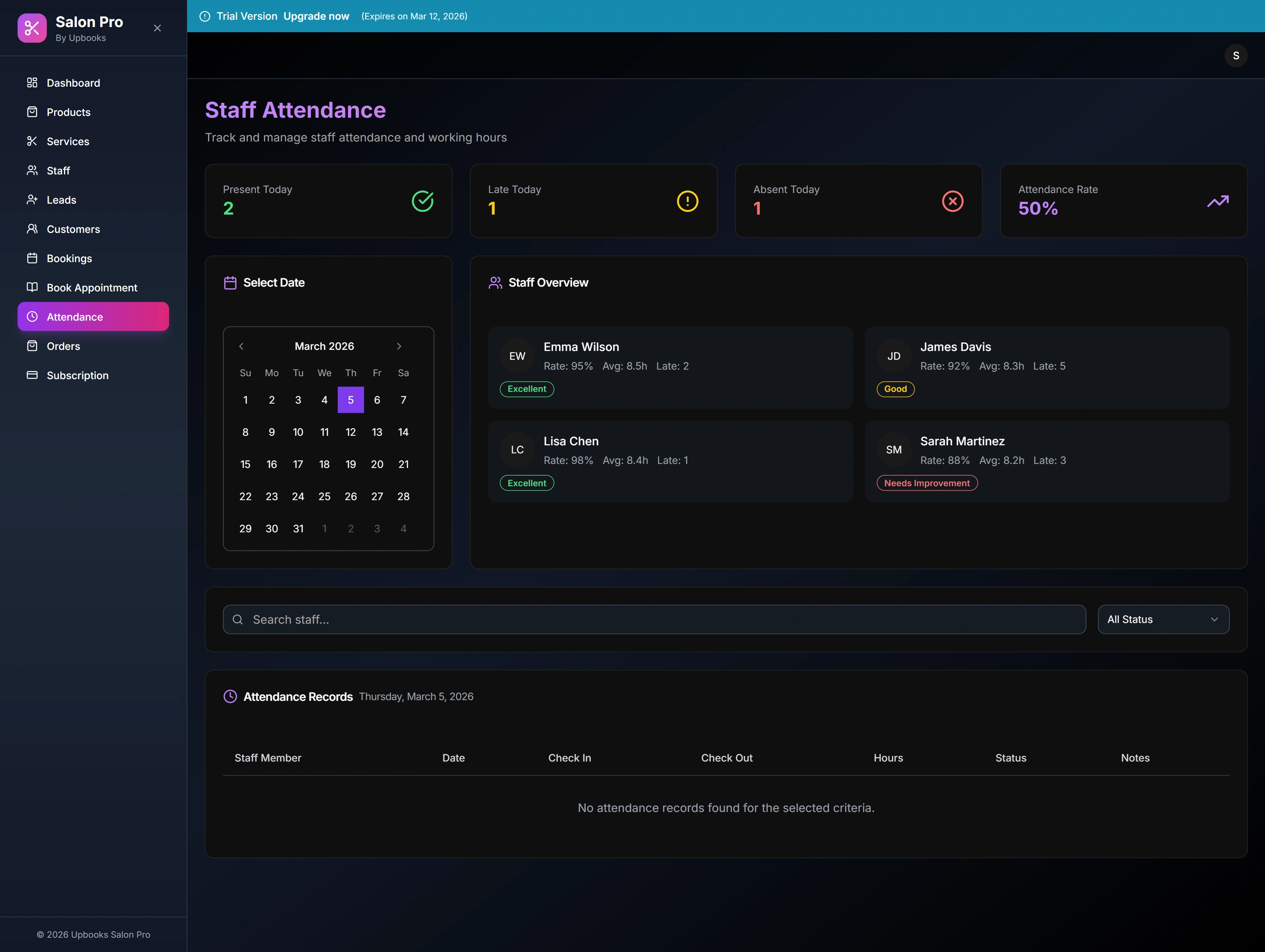 Salon Pro — Staff management and performance - 2