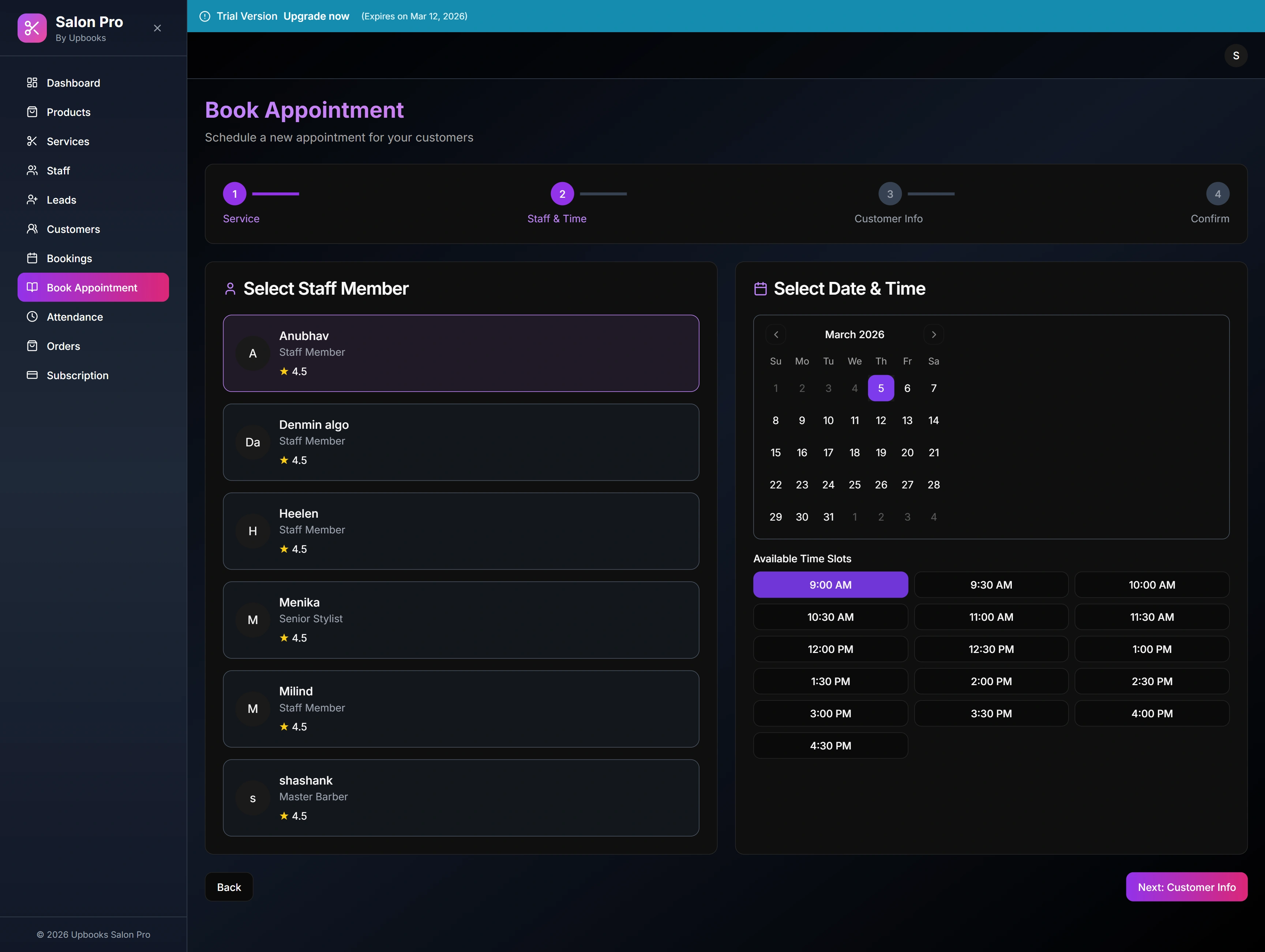 Salon Pro — Booking and appointments - 2