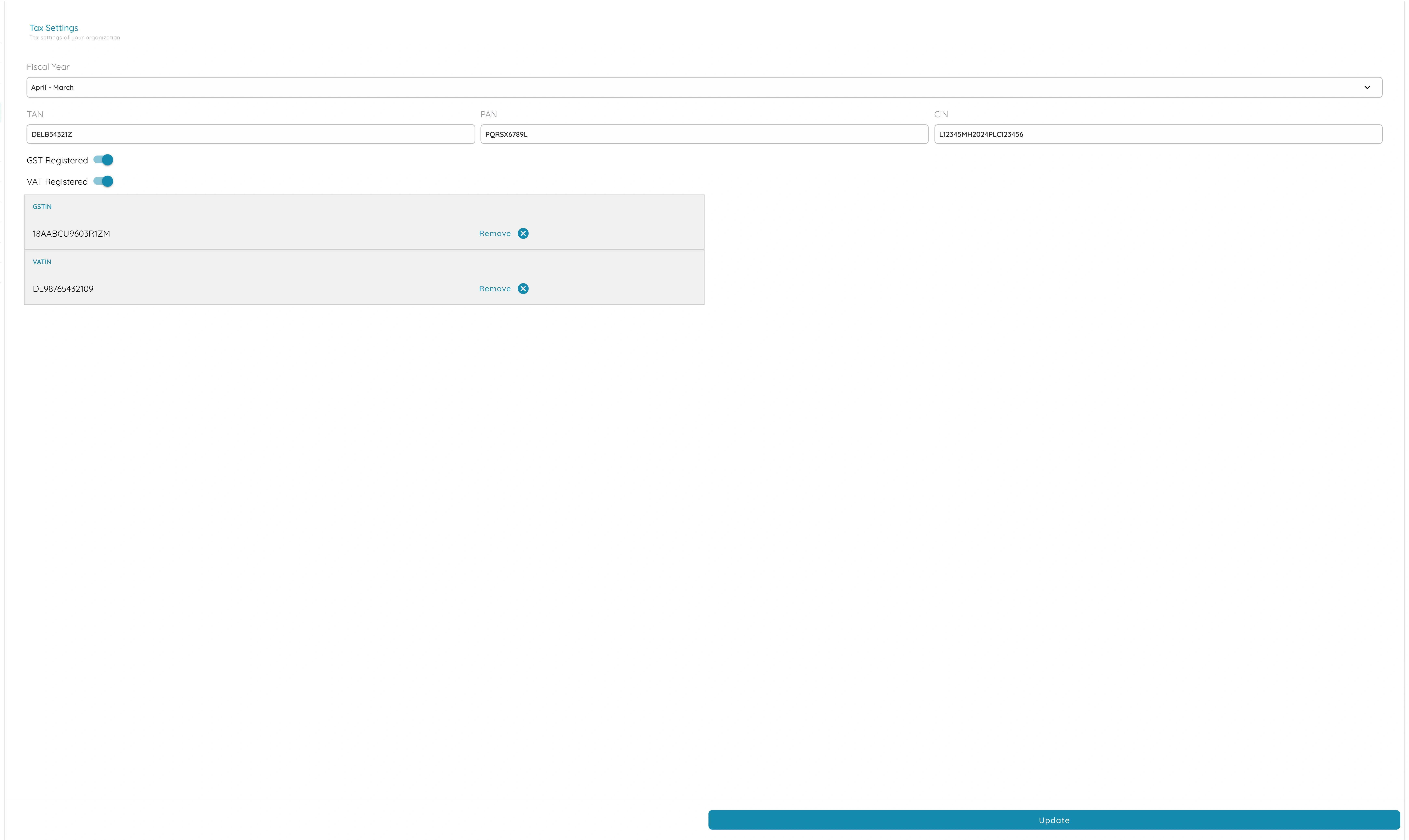 Chart of Accounts & Tax Settings - 2