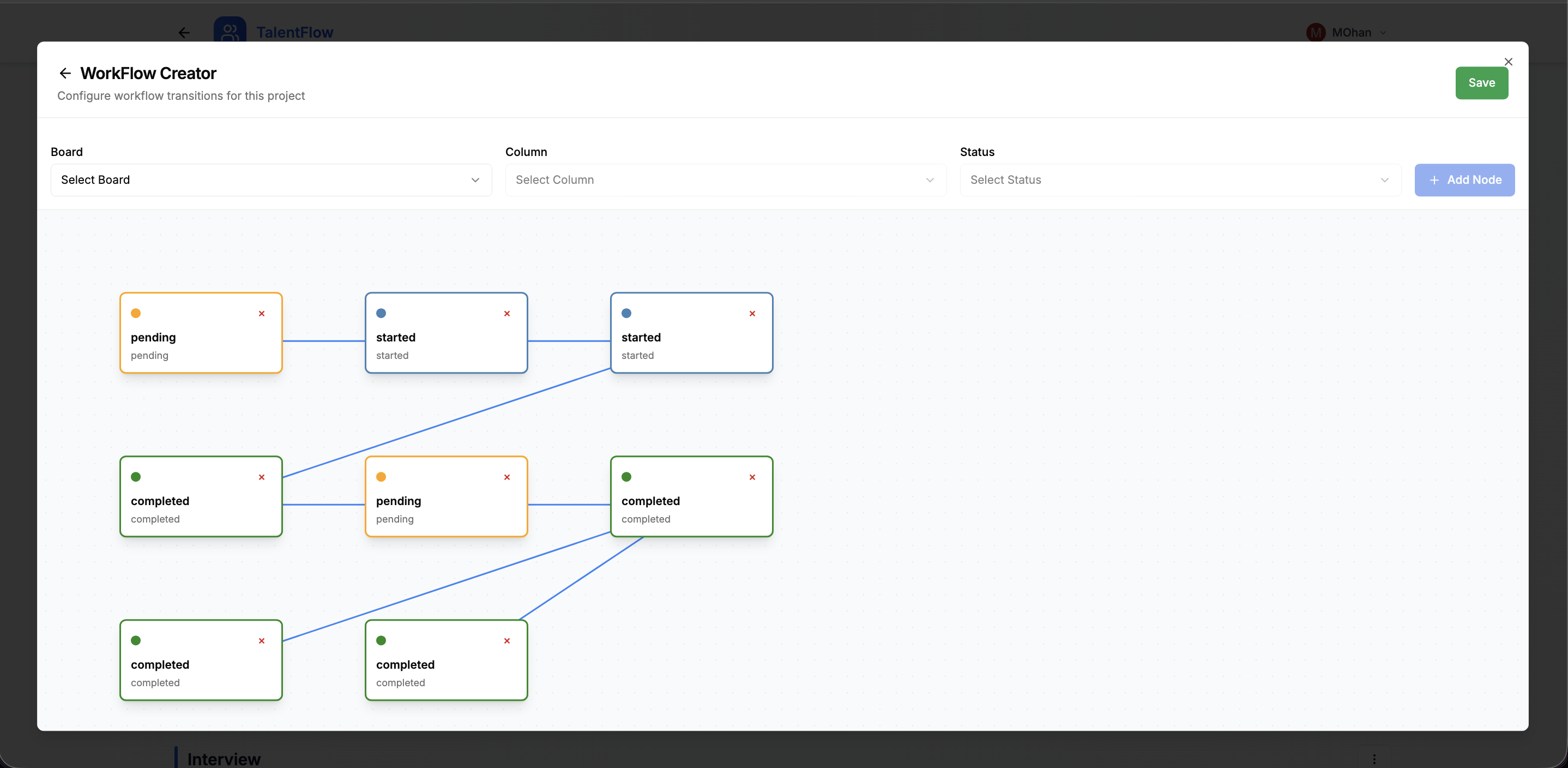 Talent Flow - Workflow Editor