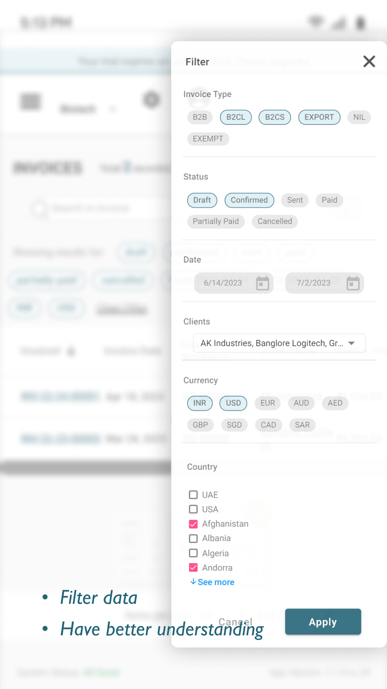 filtering overview