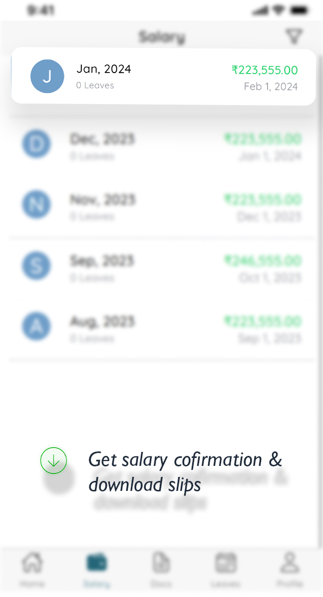 salary tab overview